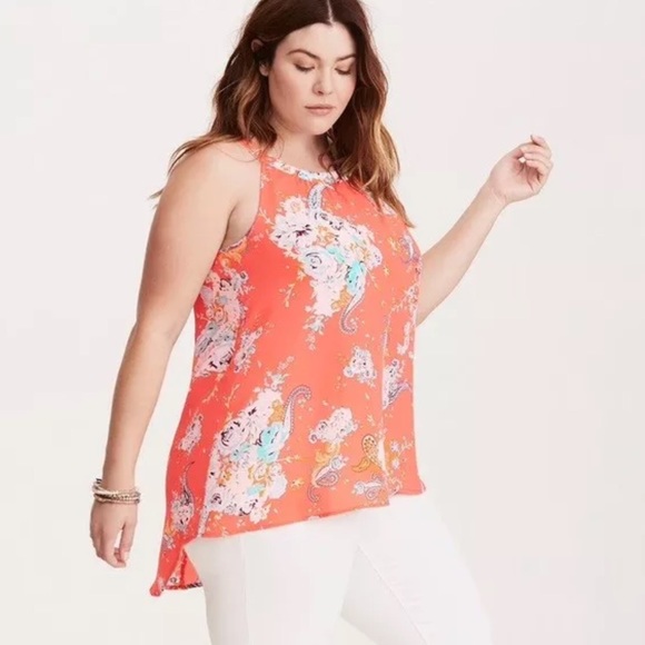 torrid Tops - NWT Torrid Floral Print Georgette Hi Lo Tank 3X